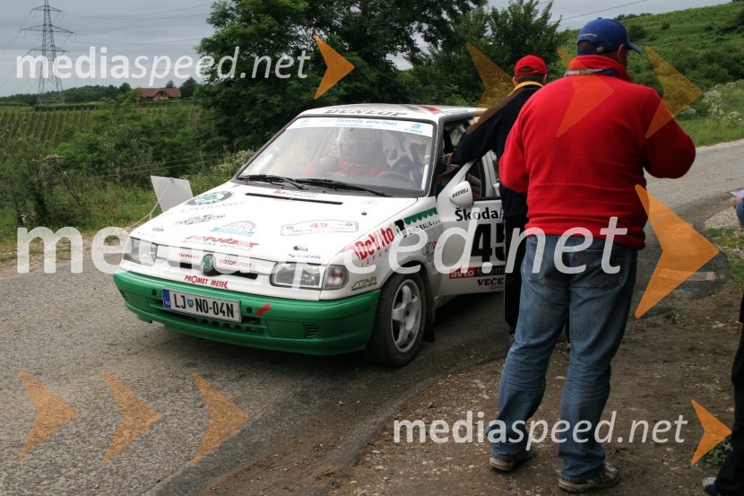 Andrej Jordan in Vili Ošlaj (Slovenija)RALLY, 3.Škoda rally Maribor