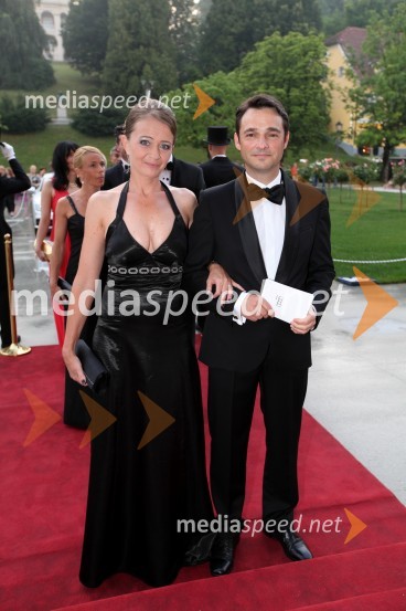 Polona Ferjančič; soprog Danilo Ferjančič, generalni direktor Porsche Slovenija d.o.o.Anin ples 2013