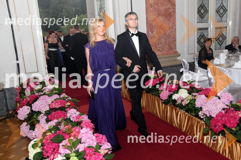 Adrijana Pliberšek Jeram; Franci Pliberšek, generalni direktor in lastnik podjetja MIK CeljeAnin ples 2013