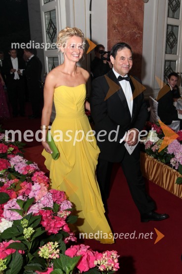 Pierre Boissel, direktor Grand hotela Rogaška in soprogaAnin ples 2013