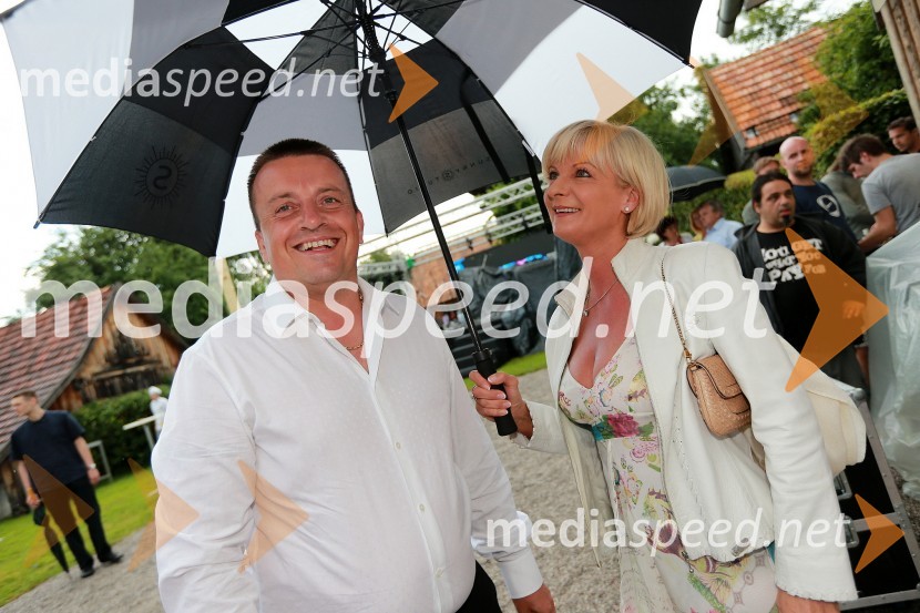 Joc Pečečnik, lastnik družbe Elektronček d.d.; Sonja Poljanšek - Škrabec, lastnica Welness centra SunnyJanez Škrabec srečal Abrahama