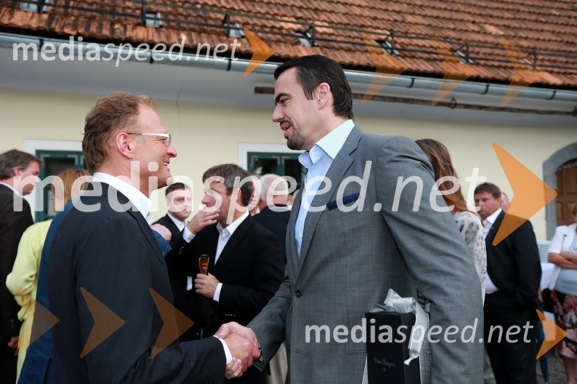 Janez Škrabec, direktor podjetja Riko d.o.o.; Vojislav - Vojo Kovač, podjetnik, častni konzul Črne Gore v SlovenijeJanez Škrabec srečal Abrahama