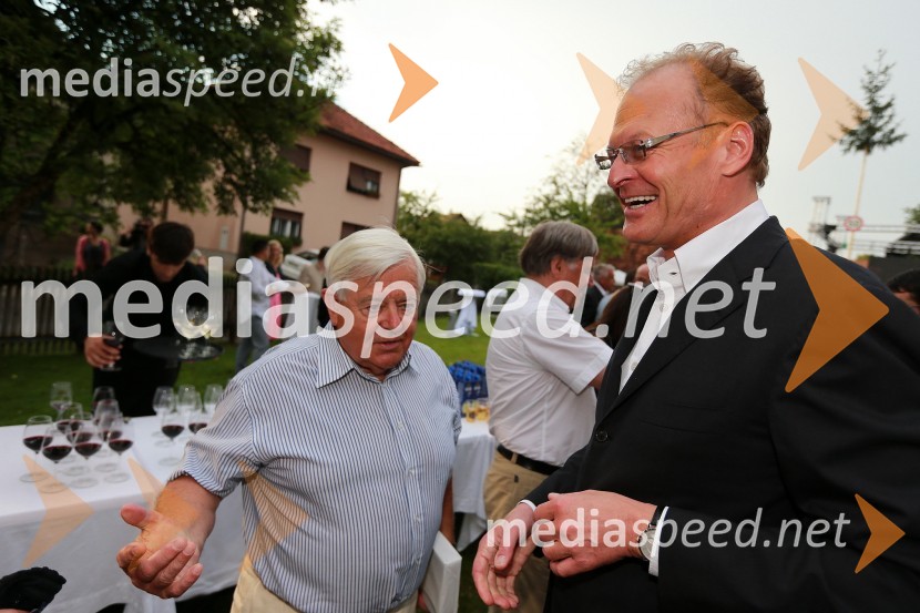 Milan Kučan, nekdanji predsednik RS; Janez Škrabec, direktor podjetja Riko d.o.o.Janez Škrabec srečal Abrahama