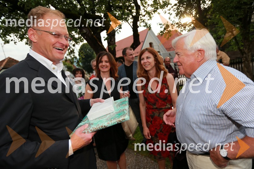 Janez Škrabec, direktor podjetja Riko d.o.o.; Milan Kučan, nekdanji predsednik RSJanez Škrabec srečal Abrahama