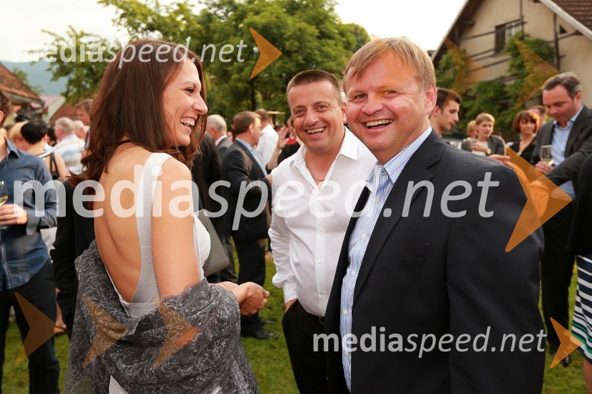 Joc Pečečnik, lastnik družbe Elektronček d.d. s soprogo Marušo; Marko Pogorevc, nekdanji generalni direktor policijeJanez Škrabec srečal Abrahama