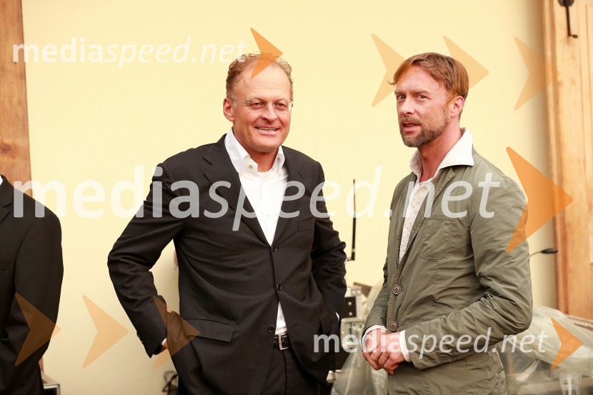 Janez Škrabec, direktor podjetja Riko d.o.o.; Matej Filipčič, režiserJanez Škrabec srečal Abrahama