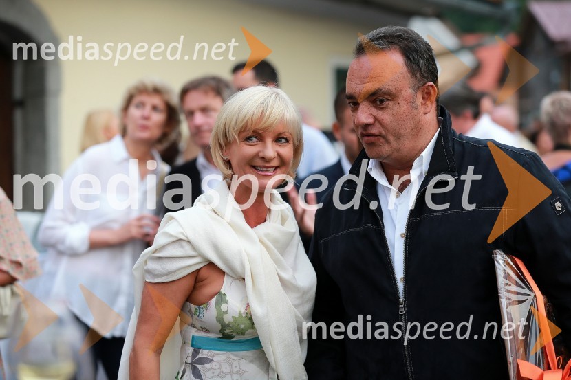 Sonja Poljanšek - Škrabec, lastnica Welness centra Sunny; Igor Popov, veleposlanik Makedonije v SlovenijiJanez Škrabec srečal Abrahama