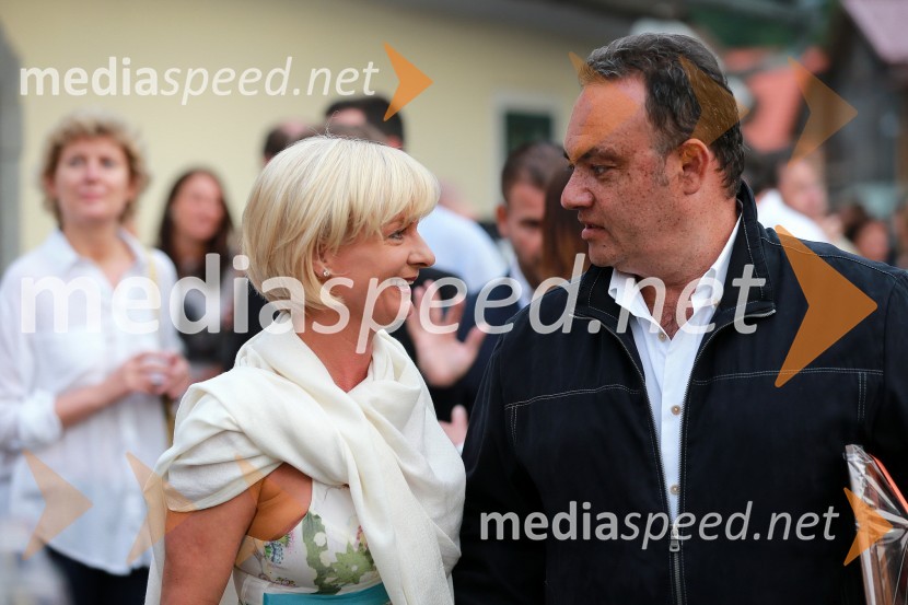 Sonja Poljanšek - Škrabec, lastnica Welness centra Sunny; Igor Popov, veleposlanik Makedonije v SlovenijiJanez Škrabec srečal Abrahama