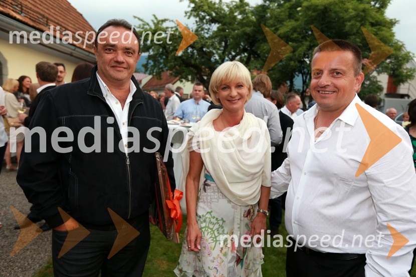 Igor Popov, veleposlanik Makedonije v Sloveniji; Sonja Poljanšek - Škrabec, lastnica Welness centra Sunny; Joc Pečečnik, lastnik družbe Elektronček d.d.Janez Škrabec srečal Abrahama