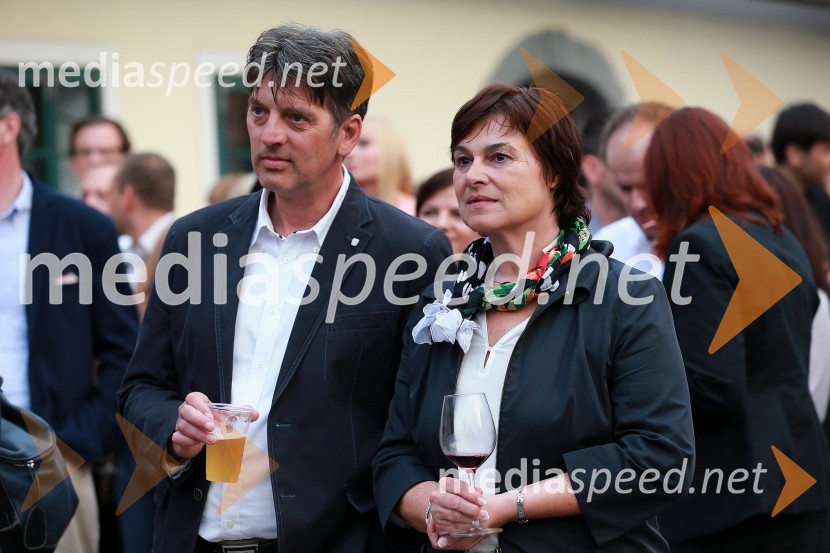 Marjeta Zevnik, predsednica uprave Delo d.d.; soprog AlešJanez Škrabec srečal Abrahama