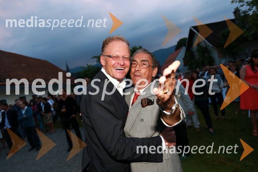 Janez Škrabec, direktor podjetja Riko d.o.o.; soprog Rosselle Franchini SherifisJanez Škrabec srečal Abrahama