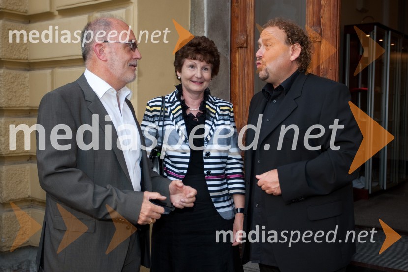 Robert Reich, veleposlanik Švice v Sloveniji; Barbara; Darko Brlek, direktor Festivalja LjubljanaStabat Mater v izvedbi Fundacije Opere Giuseppe Verdi iz Trsta, Festival Ljubljana 2013