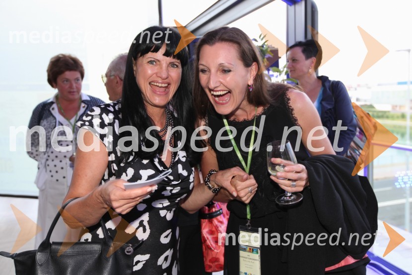 Mag. Helena Cvikl, direktorica Višje strokovne šole za gostinstvo in turizem v Mariboru; Melanie Smith20. mednarodna konferenca Eurhodip, sprejem v hotelu City