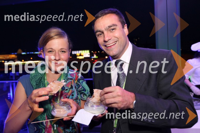 Katja Ertl, novinarka;&nbsp;Carlos Brebbia20. mednarodna konferenca Eurhodip, sprejem v hotelu City