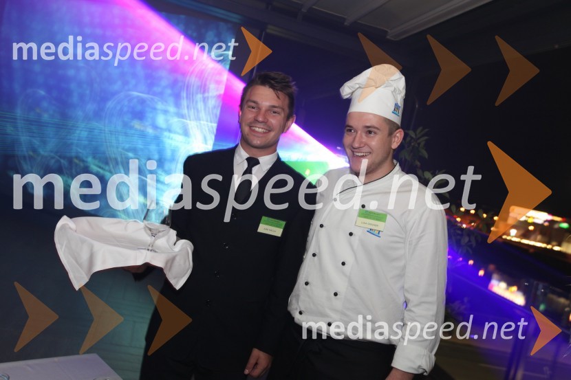 Jure Macuh; Luka Gmajner,&nbsp;študenta Višje strokovne šole za gostinstvo in turizem v Mariboru20. mednarodna konferenca Eurhodip, sprejem v hotelu City