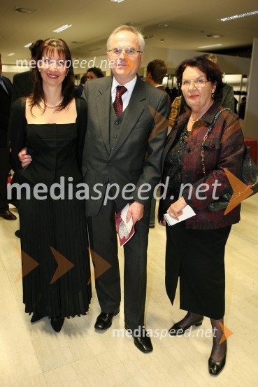 Kristijan Ukmar, ravnatelj SNG Opera in Balet Ljubljana z ženo Branko Ukmar Strmole in Diana Kosec Bourek, kostumografinjaPremiera baleta Don Kihot