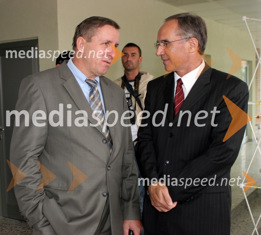 Jožef Jerovšek - poslanec državnega zbora in Emil Erjavec - direktor sejmaOtvoritev sejma v Gornji Radgoni