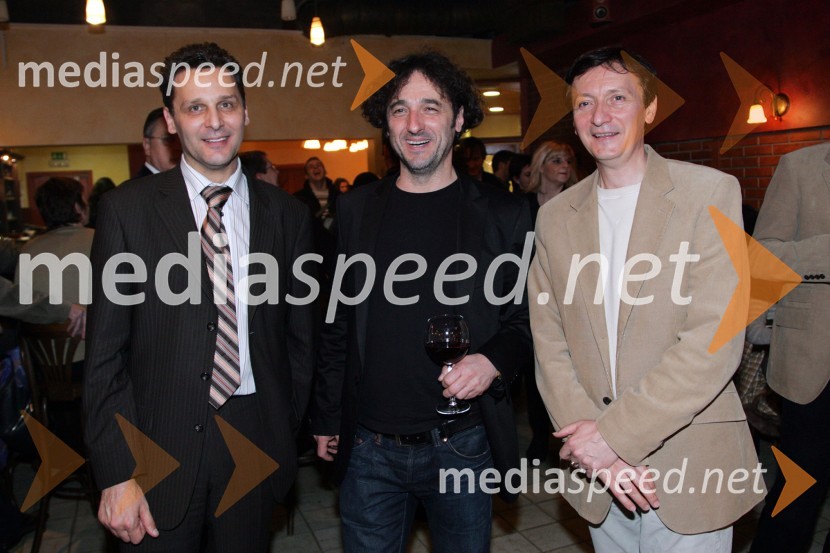 Danilo Rošker, direktor SNG Maribor, Vito Taufer, režiser in Vili Ravnjak, umetniški vodja Drame SNG MariborPremiera komedije Plemeniti meščan v SNG Maribor