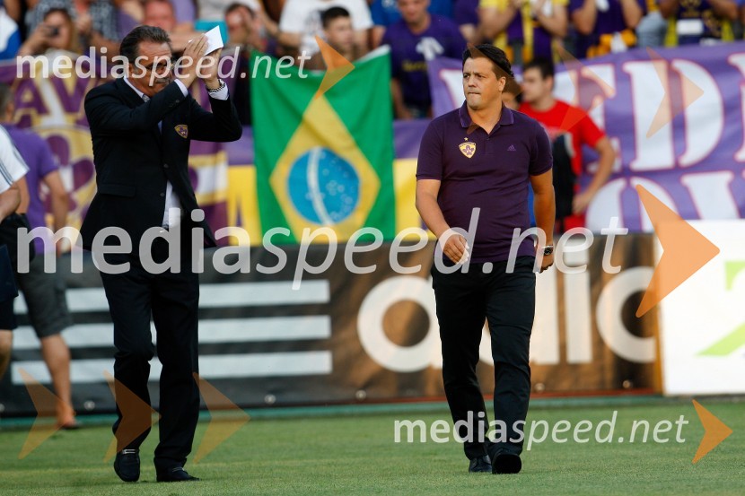 Ante Čačić, trener NK Maribor;&nbsp;Zlatko Zahovič, športni direktor NK MariborNogometna tekma: NK Maribor - Birkirkara FC