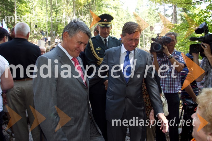 Jurij Vorobjov; Borut Pahor, predsenik Republike SlovenijeSpominska slovesnost pri Ruski kapelici 2013