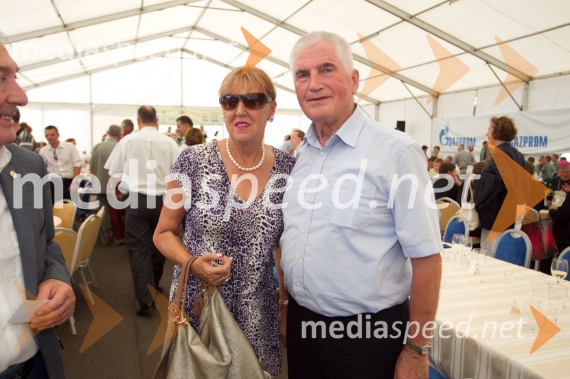 Edita Benko Toplak; prof. dr. Ludvik Toplak, predsednik Alma Mater Europaea - Evropski centerSpominska slovesnost pri Ruski kapelici 2013