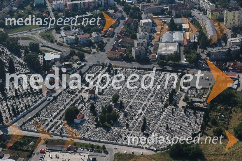 Pokopališče Maribor; Pobrežje; Pobreško pokopališčeMaribor in okolica iz zraka