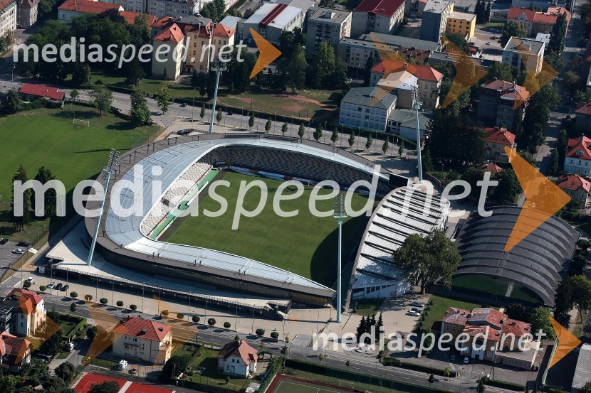 Stadion Ljudski vrt&nbsp;Maribor in okolica iz zraka