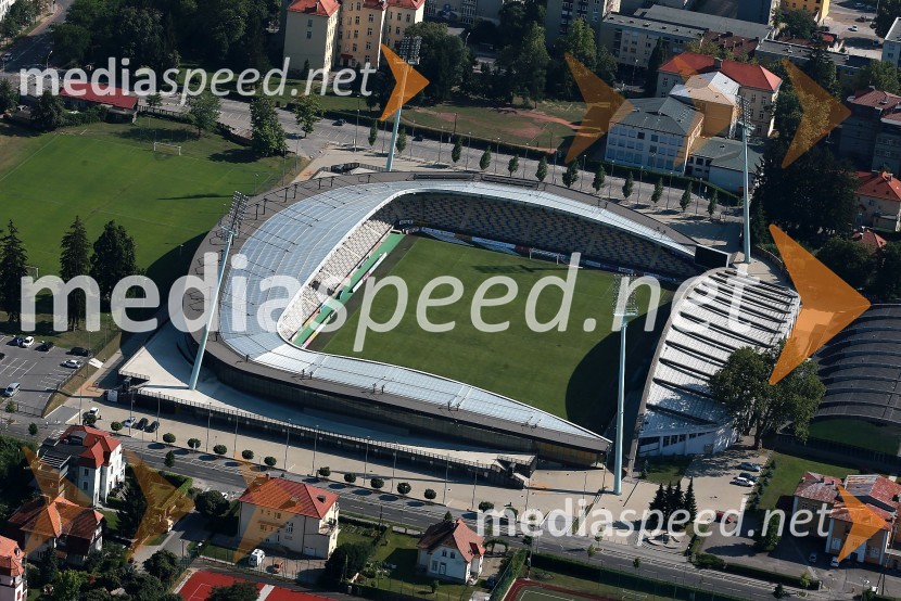 Stadion Ljudski vrt&nbsp;Maribor in okolica iz zraka