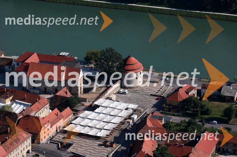 Sodni stolp Maribor, Tržnica MariborMaribor in okolica iz zraka