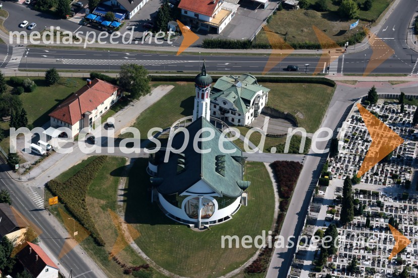 Marija mati cerkve MariborMaribor in okolica iz zraka