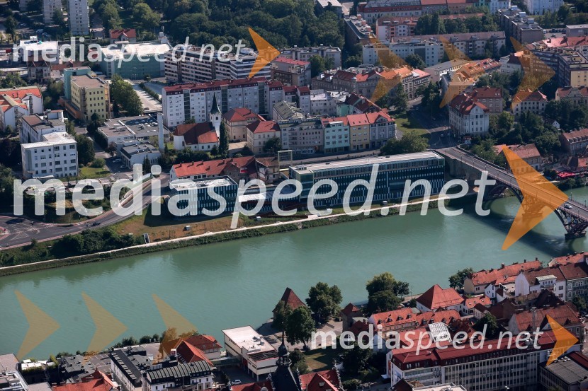 Medicinska fakulteta Maribor, Rdeči mostMaribor in okolica iz zraka