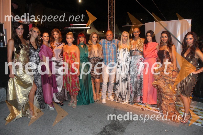 Boštjan Konečnik, glasbenik; kandidatke za miss bikiniPtujska noč 2013