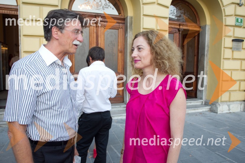 Jožko Čuk, direktor SNG Nova Gorica; Hermina Kovačič, Festival LjubljanaFestival Ljubljana 2013: Aleksander Rudin in Musica Viva
