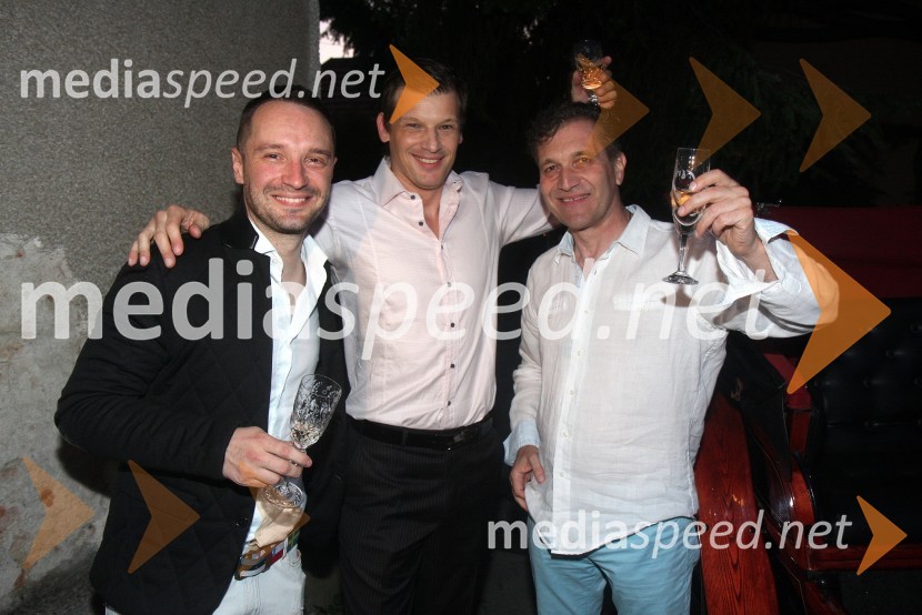 Vladan Ostojič, TV Pink BIH; Jurij Bradač, igralec ter maneken;&nbsp;Zoran Đurić, direktor Queen estradaJurij Bradač, zabava ob rojstnem dnevu