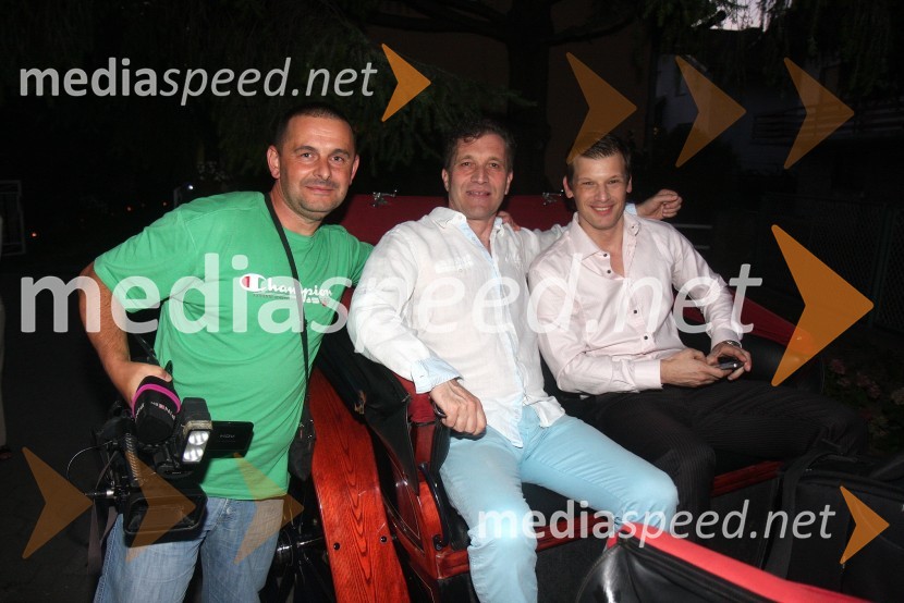 ...; Zoran Đurić, direktor Queen estrada; Jurij Bradač, igralec ter manekenJurij Bradač, zabava ob rojstnem dnevu