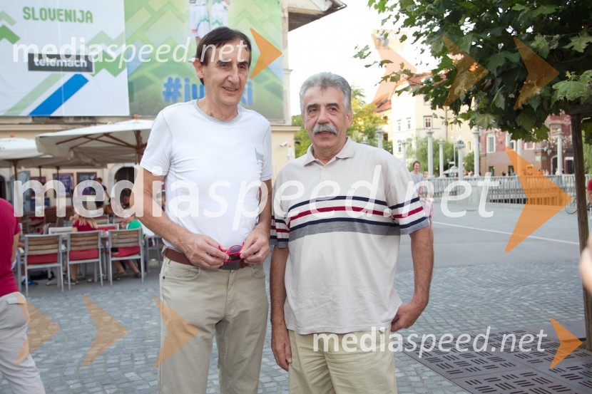 Aljoša Žorga, nekdanji košarkar; Nikola Plečaš, nekdanji košarkarObisk legend jugoslovanske košarke v Ljubljani