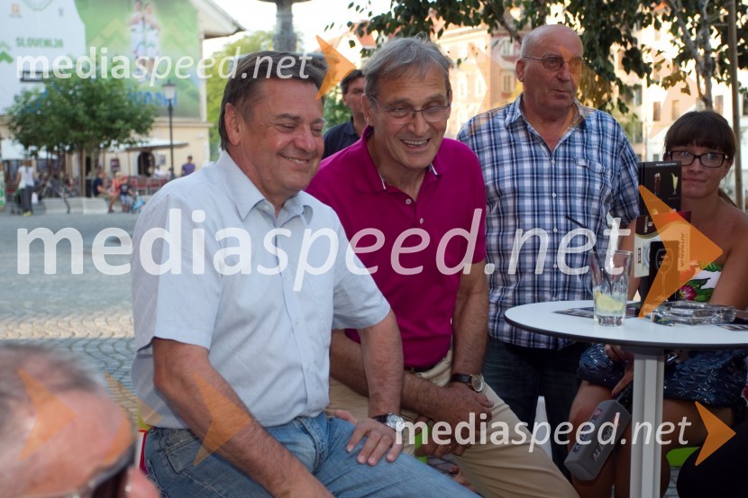 Zoran Jankovič, župan Mestne občine Ljubljana; Petar Skansi, nekdanji košarkarObisk legend jugoslovanske košarke v Ljubljani