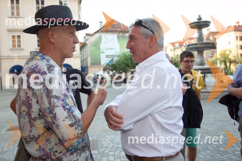 Vlado Kreslin, glasbenik; Iztok Rems, KZSObisk legend jugoslovanske košarke v Ljubljani