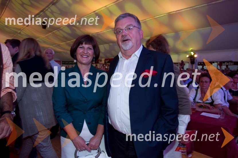 Eva Štravs Podlogar, direktorica Turizem Bled; Janez Fajfar, župan občine BledFestival Avsenik 2013, Avsenikov dan