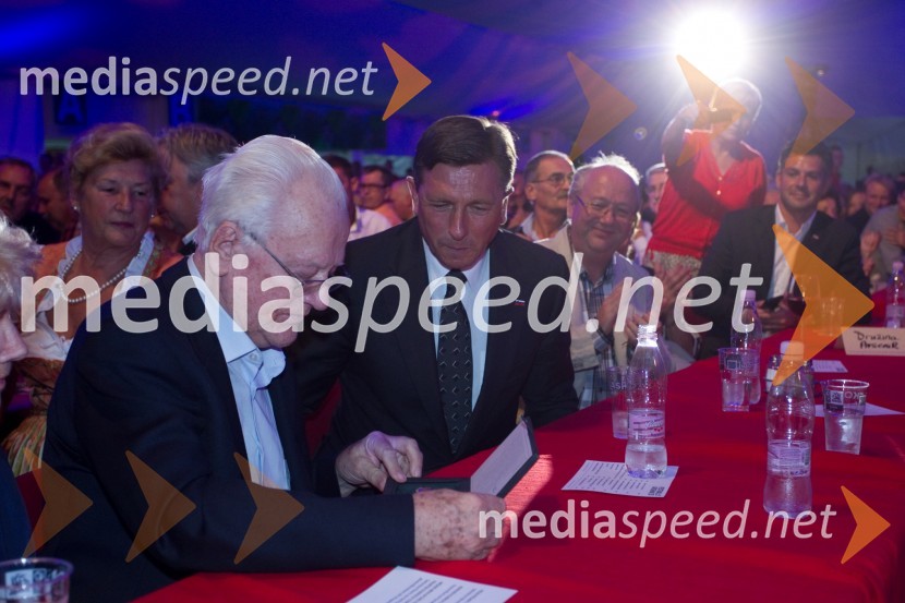 Slavko Avsenik, glasbenik; Borut Pahor, predsednik Republike SlovenijeFestival Avsenik 2013, Avsenikov dan