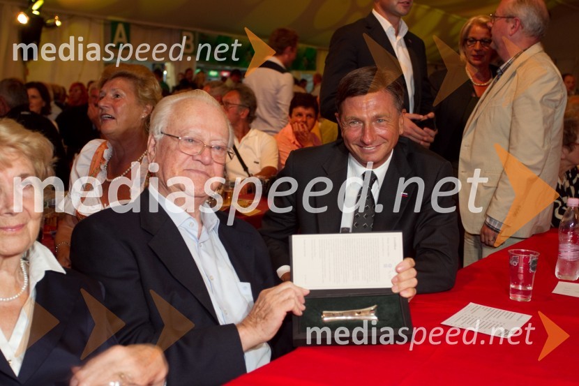 Slavko Avsenik, glasbenik; Borut Pahor, predsednik Republike SlovenijeFestival Avsenik 2013, Avsenikov dan