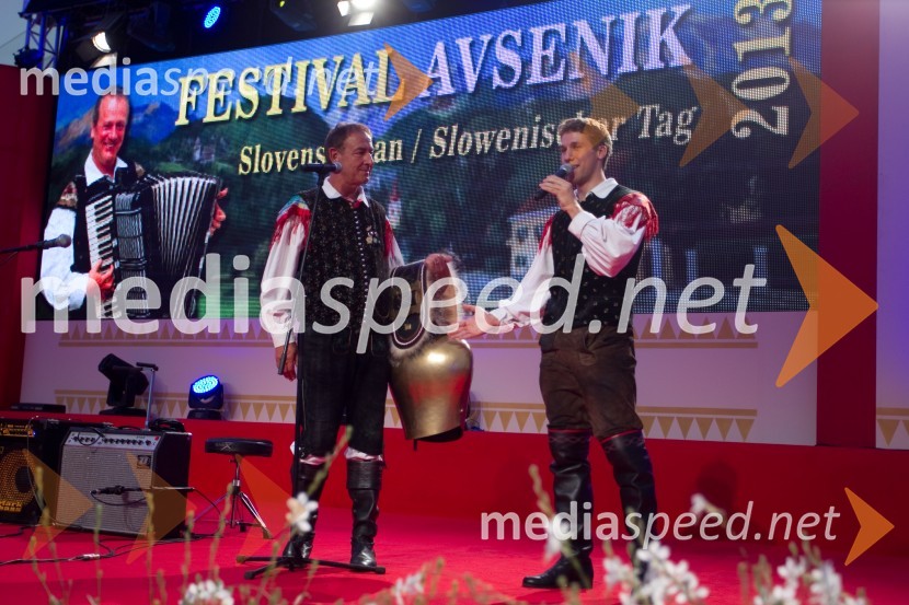Hubi Aschenbrücker, humorist; Sašo Avsenik, glasbenikFestival Avsenik 2013, slovenski dan