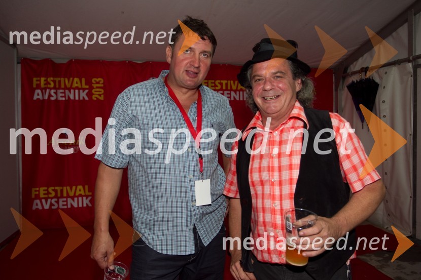 Frenk Derenda; Klemen Košir, humoristFestival Avsenik 2013, slovenski dan