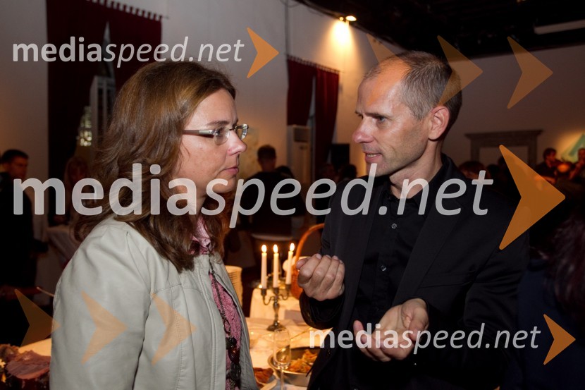 Maša Kociper, poslanka; dr. Uroš Grilc, minister za kulturoVlado Kreslin, tradicionalni koncert v Križankah