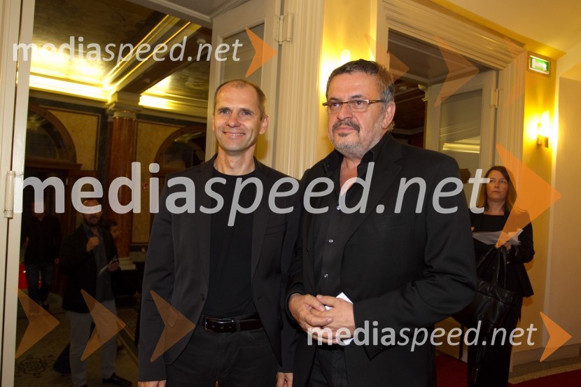 Dr. Uroš Grilc, minister za kulturo; Branislav Mićunović, minister za kulturo Črne GoreEx Ponto 2013, otvoritev festivala