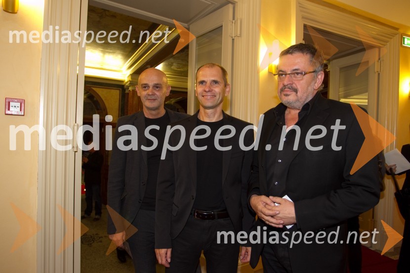 Damir Domitrović Kos, direktor festivala Ex Ponto; dr. Uroš Grilc, minister za kulturo; Branislav Mićunović, minister za kulturo Črne GoreEx Ponto 2013, otvoritev festivala