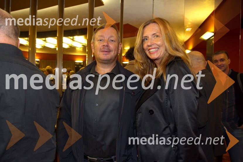 Robert Waltl, direktor Mini Teatra; Jasmina DržaničEx Ponto 2013, otvoritev festivala