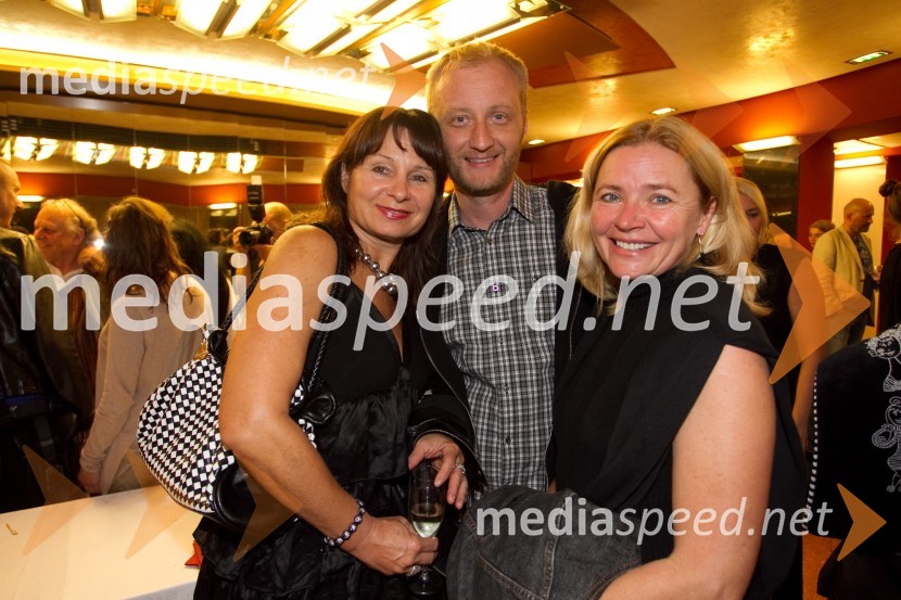 Violeta Tomič, igralka; Borut Veselko, igralec; Vesna Jevnikar, igralkaEx Ponto 2013, otvoritev festivala