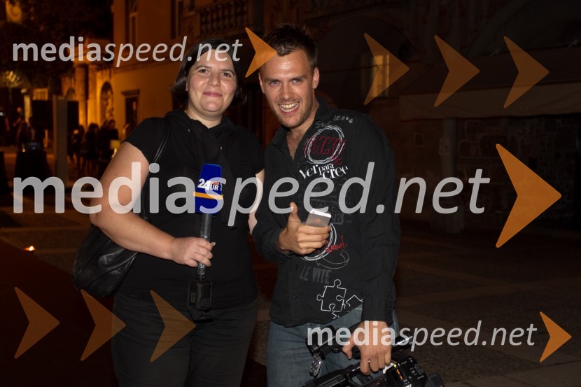 Teja Pelko, novinarka; Sandi Prosen, snemalecPOP Promenada 2013