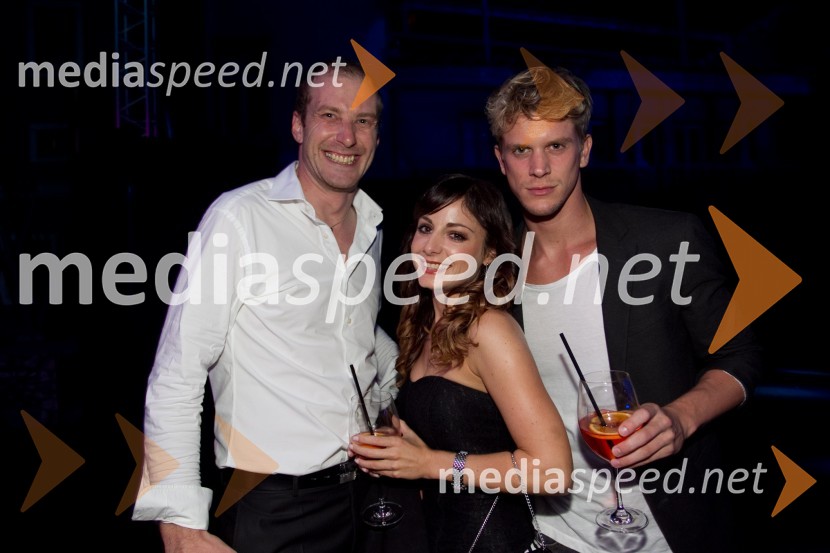 Primož Kreft, direktor Kotányi Slovenija; Ana Klašnja, baletka; Lukas Zuschlag, baletnikPOP Promenada 2013